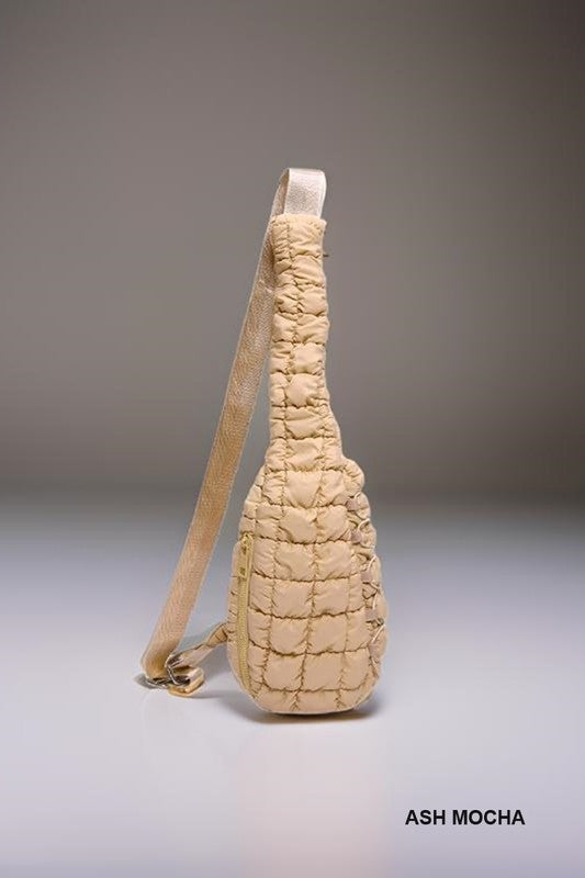 Quilted Puffy Crossbody Sling Bag