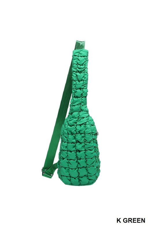 Quilted Puffy Crossbody Sling Bag