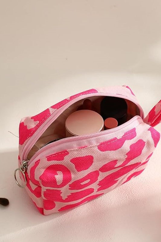 Leopard Print Cosmetic Makeup Travel Bag