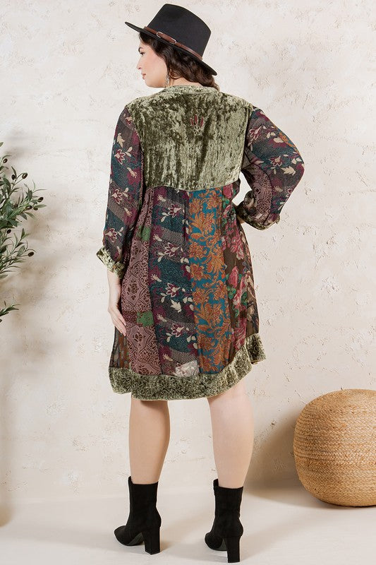 Plus Bohemian Babydoll Dress