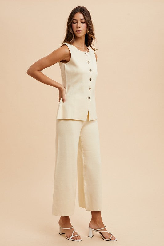 Long/Lean Sweater Vest/ Pant Set