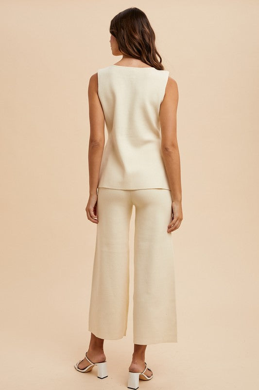 Long/Lean Sweater Vest/ Pant Set