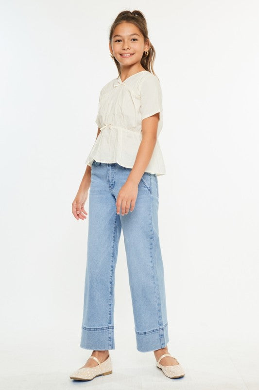 KanCan Girls High Rise Cropped Jeans