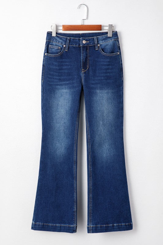Stitch Pocket Bootcut Jeans
