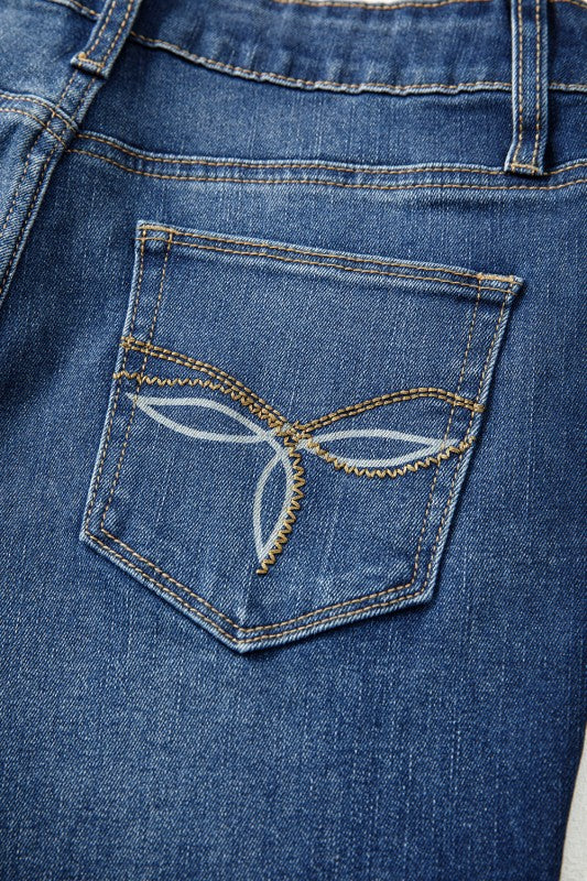 Stitch Pocket Bootcut Jeans