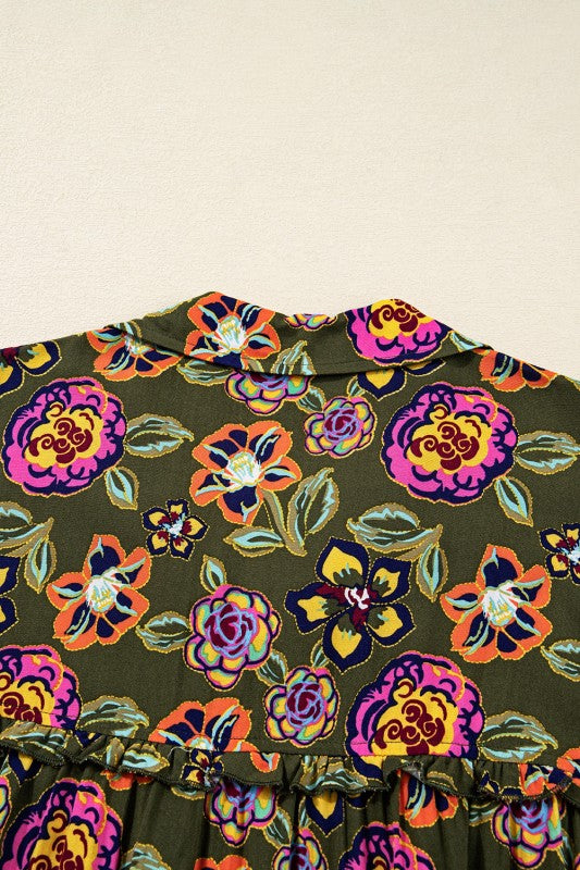 Floral Print Shift Mini Dress