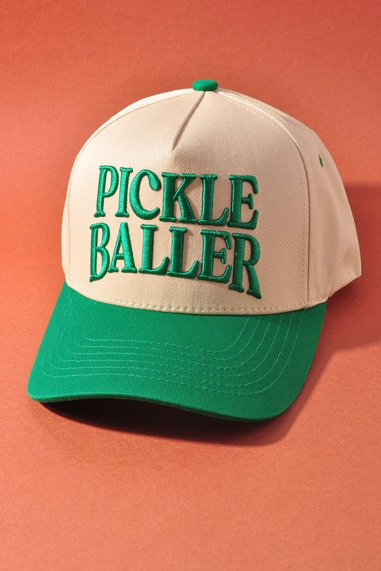 Pickle Baller Embroidered Baseball Cap