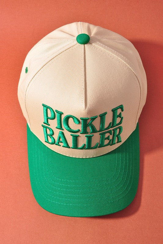Pickle Baller Embroidered Baseball Cap