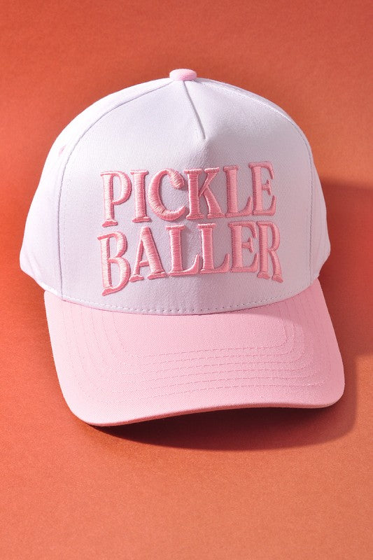 Pickle Baller Embroidered Baseball Cap