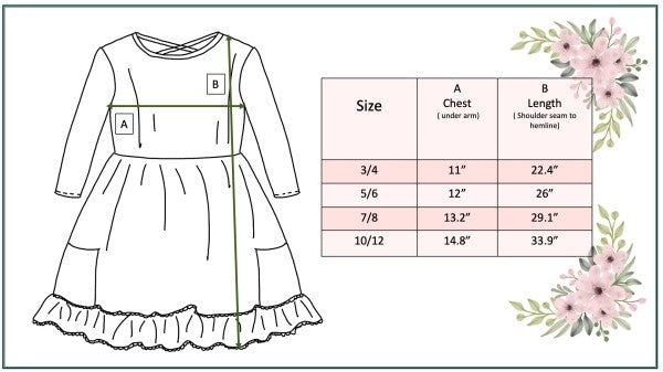 Girls Brown  Floral Dress