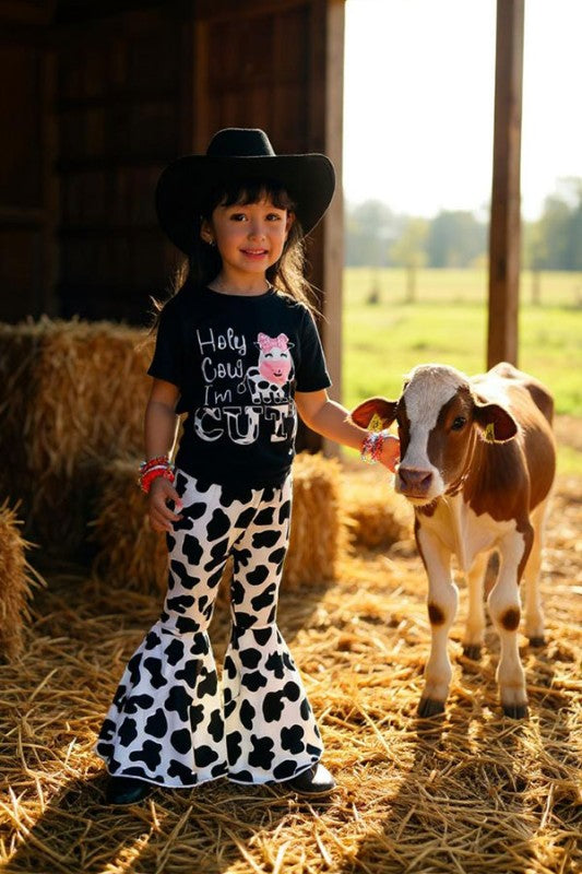 Girls Holy Cow I Am Cute Cow Set