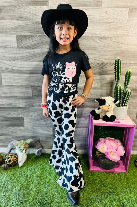 Girls Holy Cow I Am Cute Cow Set