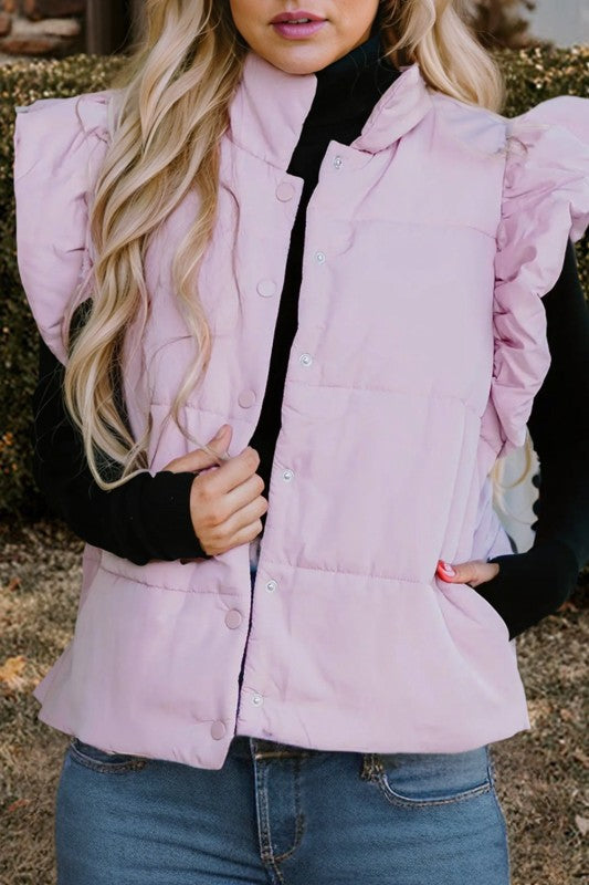 Flutter Sleeve Puffer Vest
