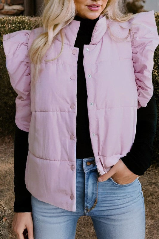 Flutter Sleeve Puffer Vest