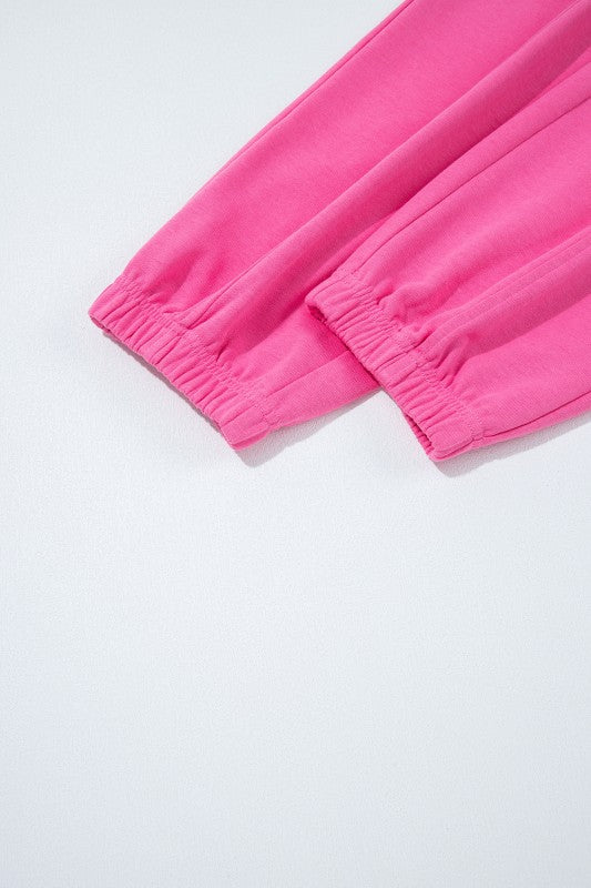 Pink Henley Jogger Set