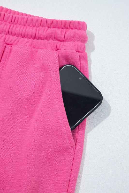 Pink Henley Jogger Set