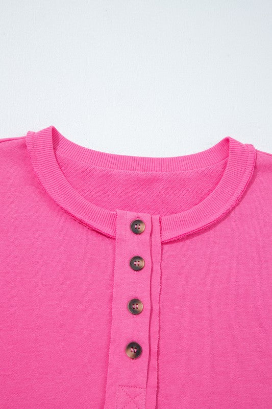 Pink Henley Jogger Set