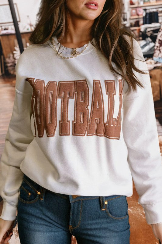 Football Letter Graphic Sweatshirt