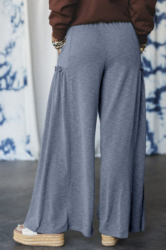 Grey Loose Wide Leg Pants