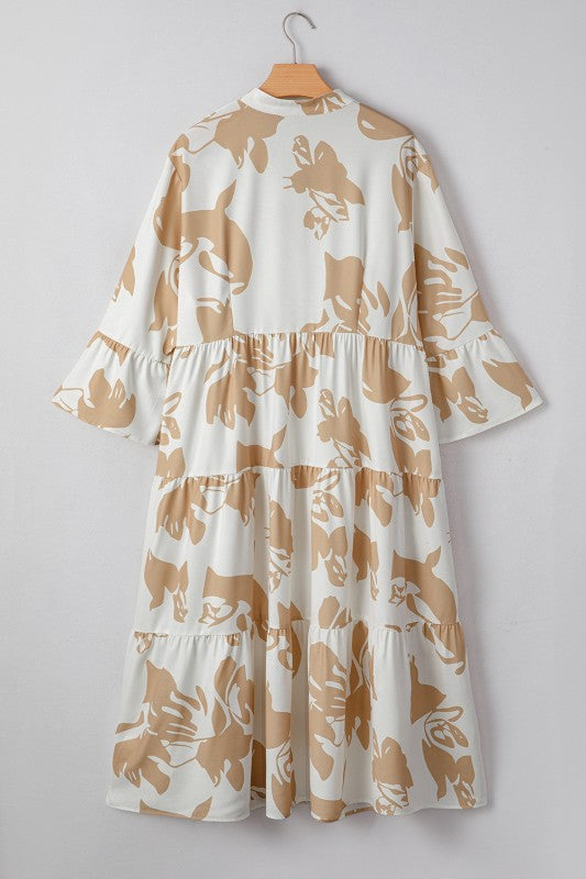 Plus Ruffled Tiered Dress