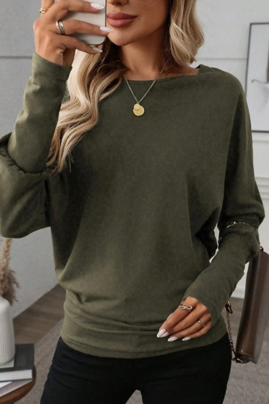 Round Neck Casual Top