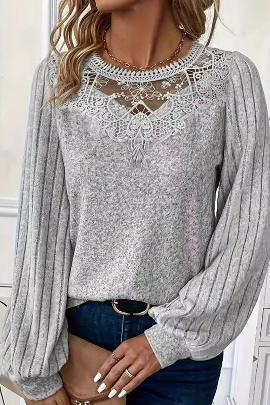Knit Lace Long Sleeve