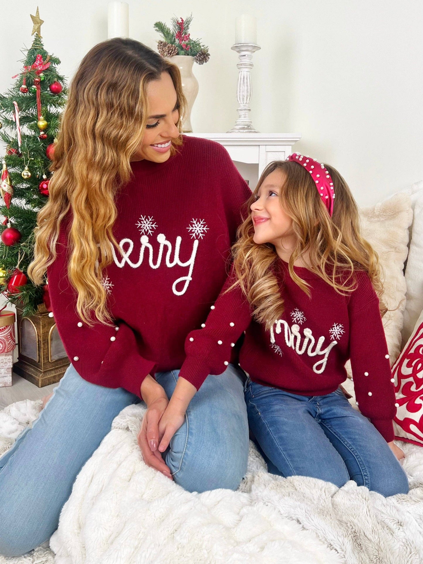 "Merry" Mommy and Me Sweater