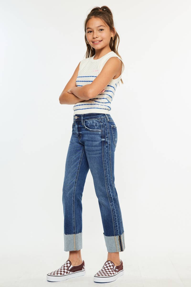KanCan YOUTH MID RISE CROP STRAIGHT