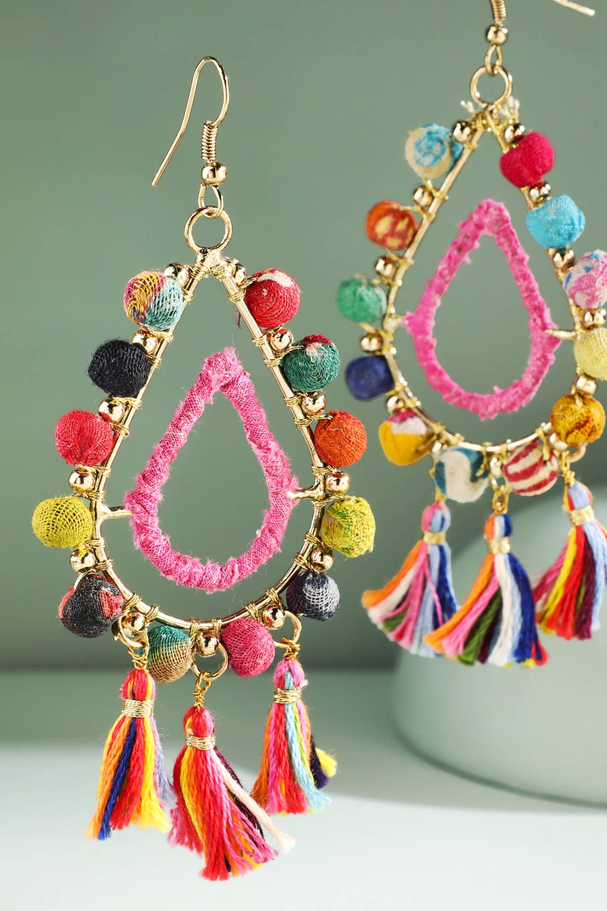 Teardrop Handmade Dangle Earrings