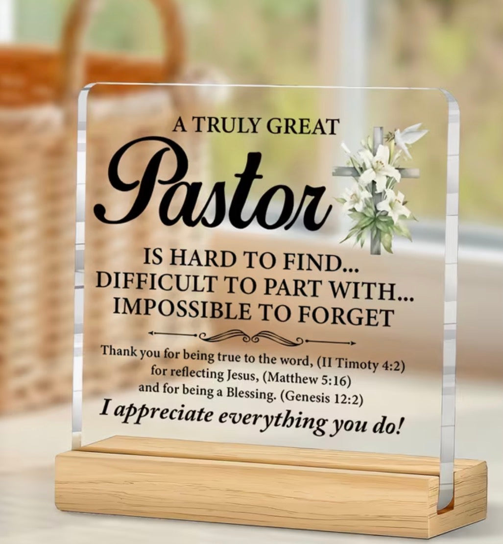 Pastor Plaque