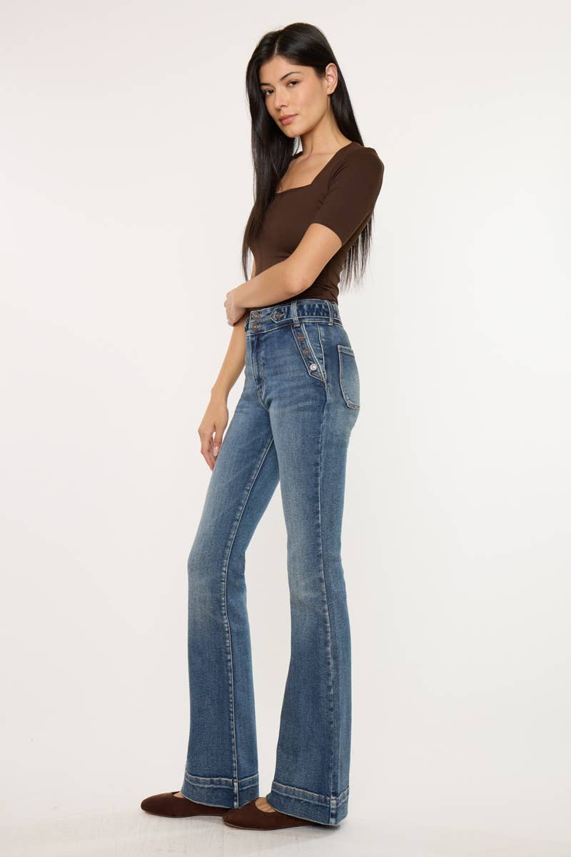 HIGH RISE FLARE JEANS KanCan