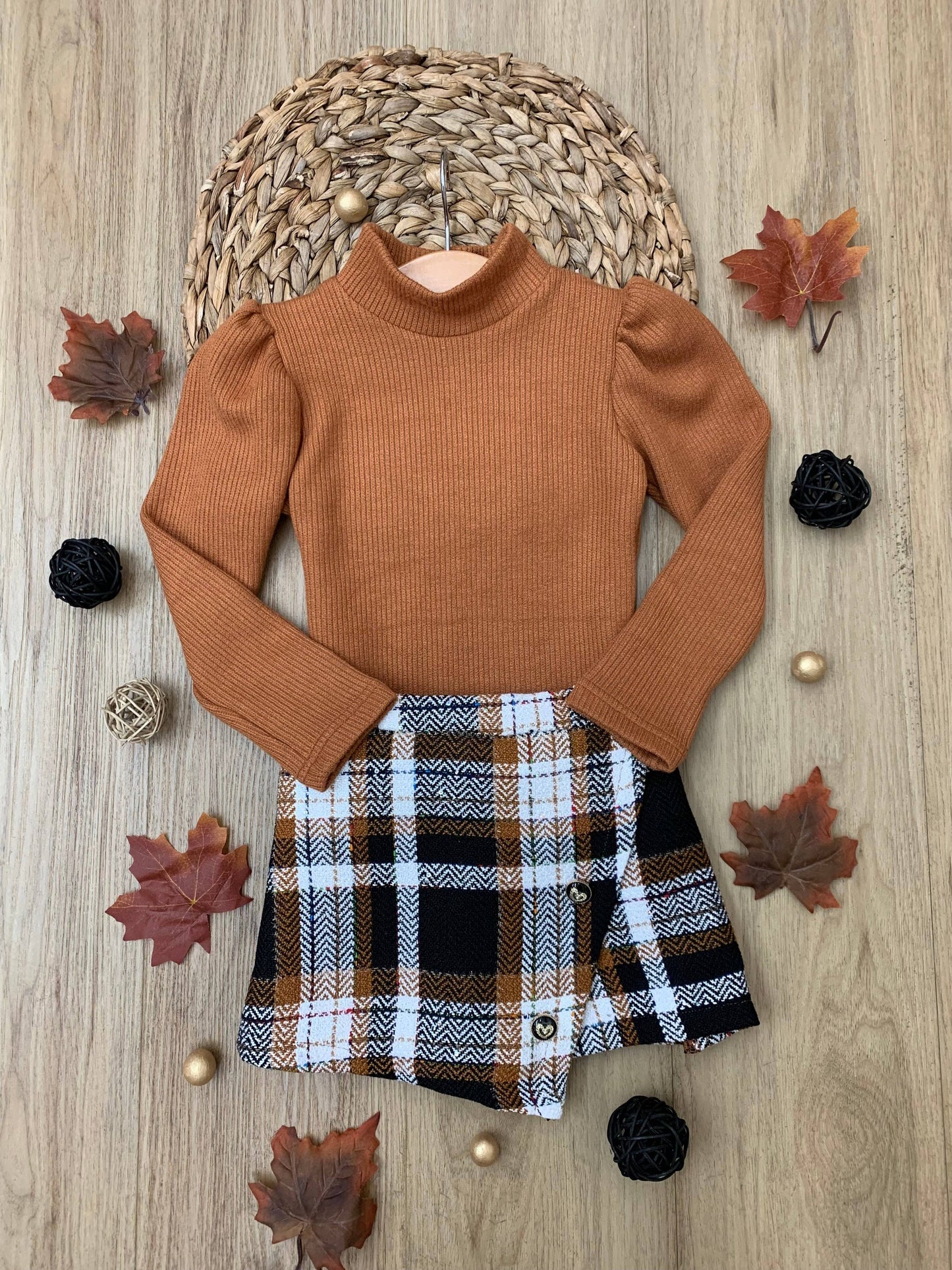 Turtleneck Skort Set