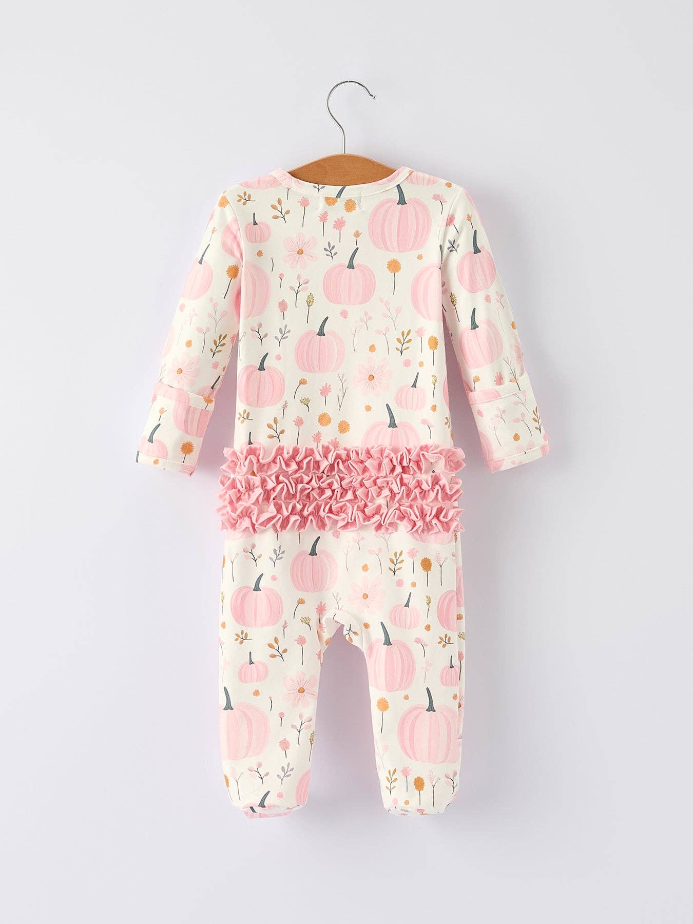 Infant Pink Pumpkin Romper