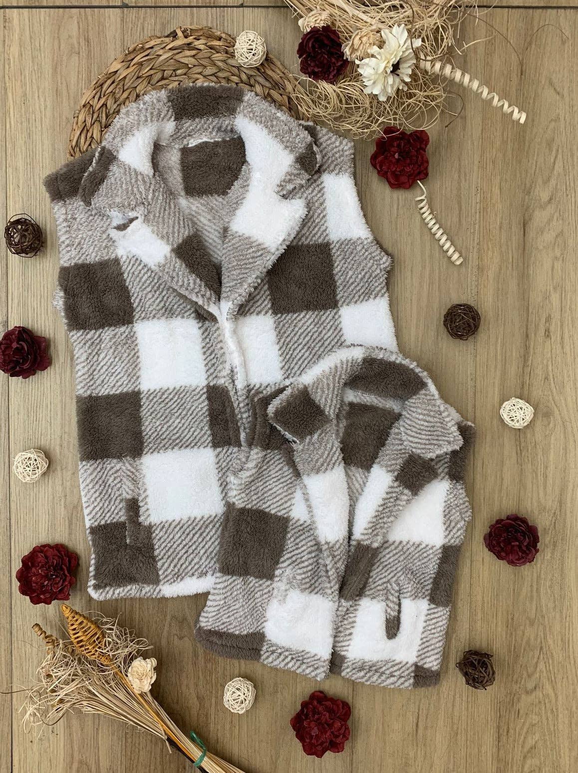Mommy & Me Plaid Vest