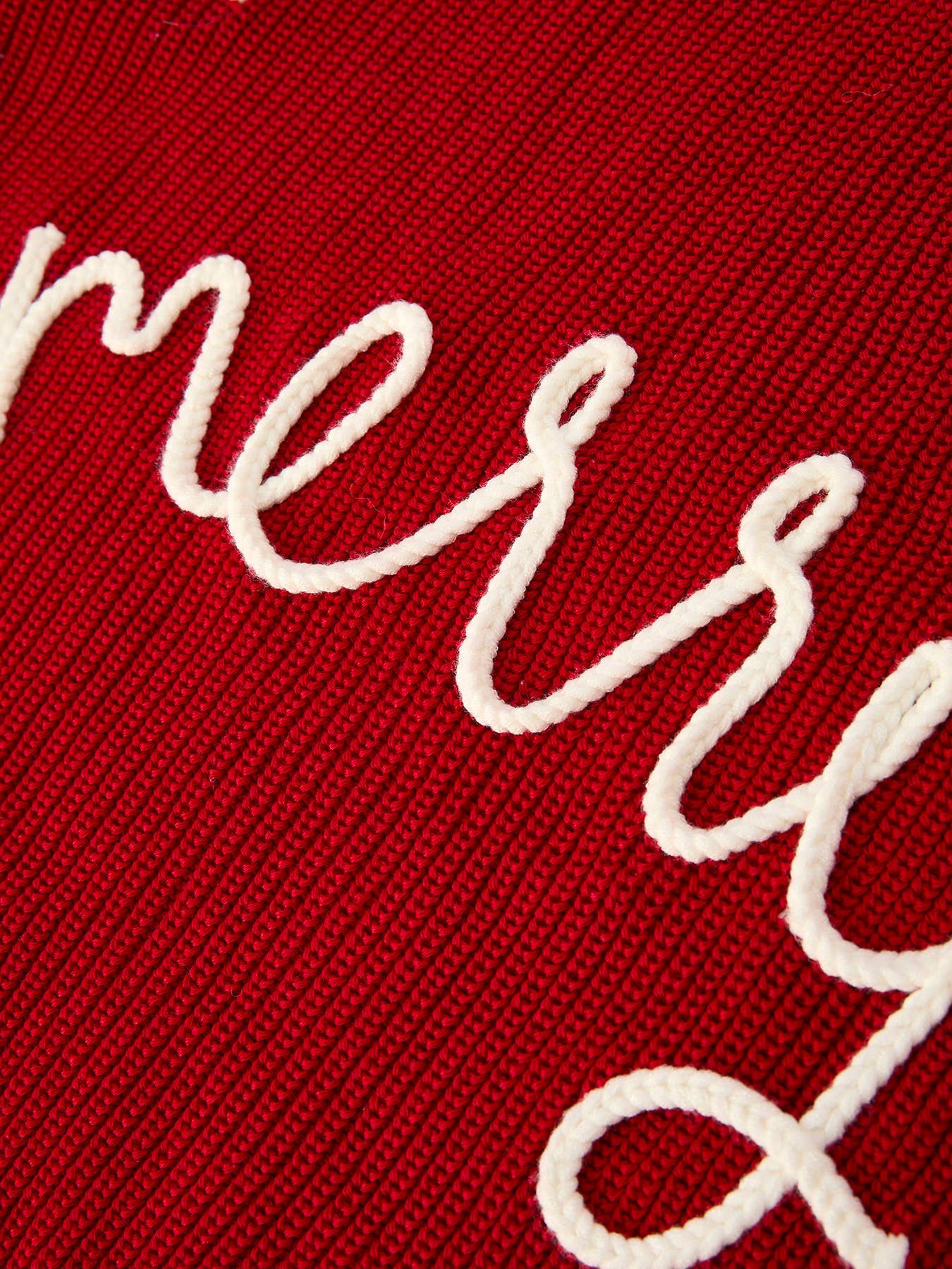 "Merry" Bow Candy Cane Sweater