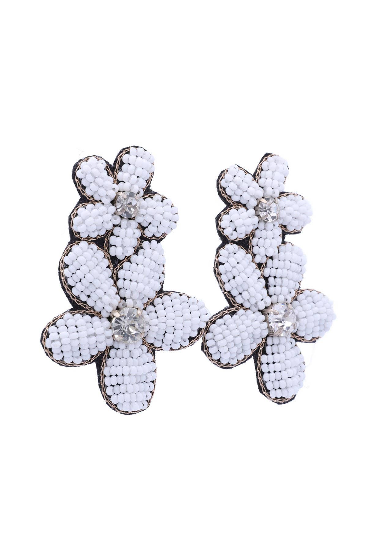 Flower Bead Drop Earrings