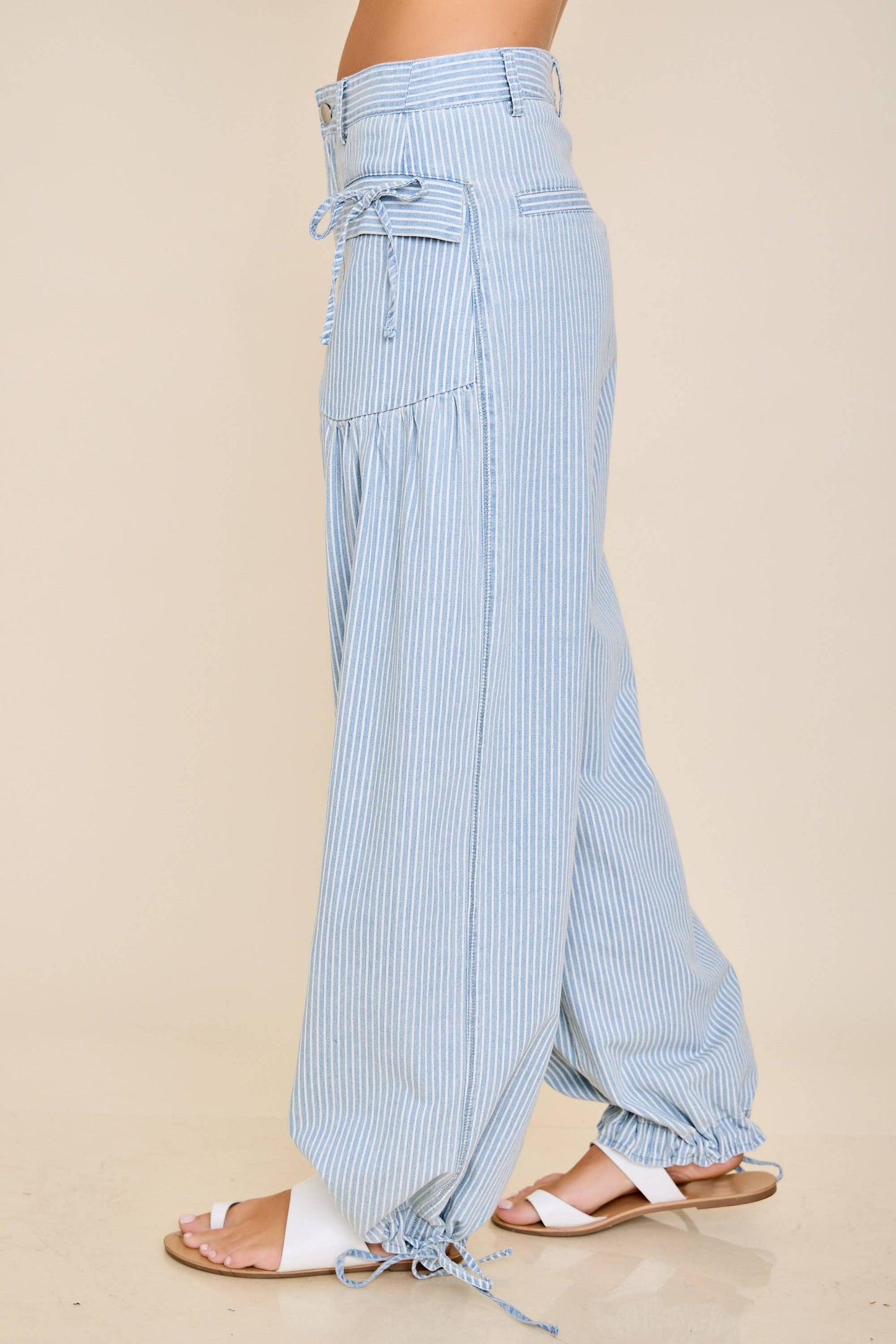 Striped Balloon Cargo Pants
