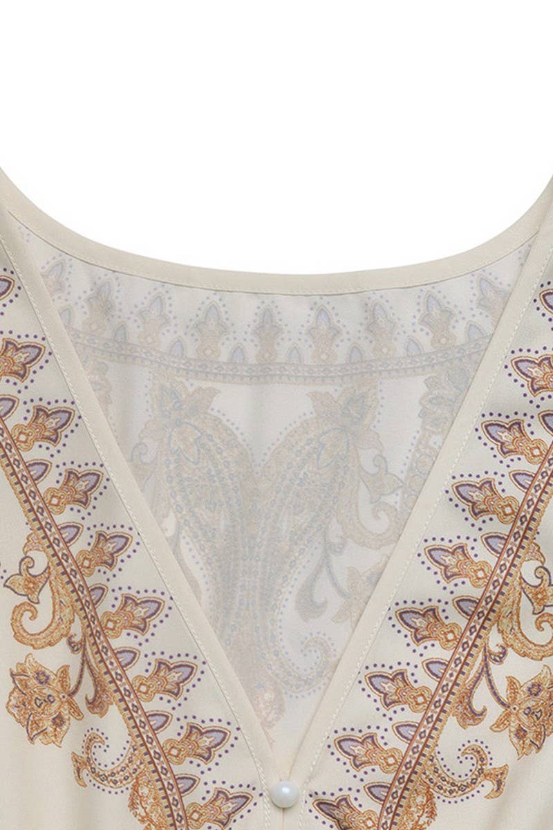 PAISLEY LONG SLEEVE DRESS
