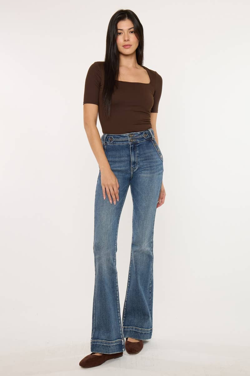 HIGH RISE FLARE JEANS KanCan
