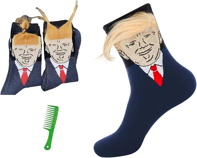 Novelty MAGA Socks w/Comb