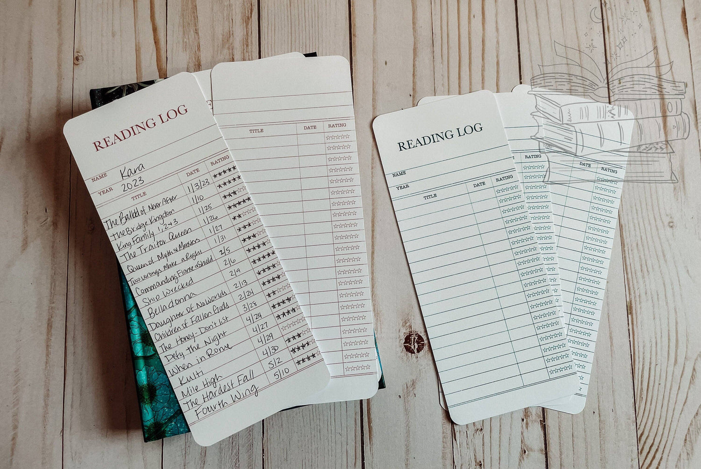 Reading Log Bookmark-double-sided