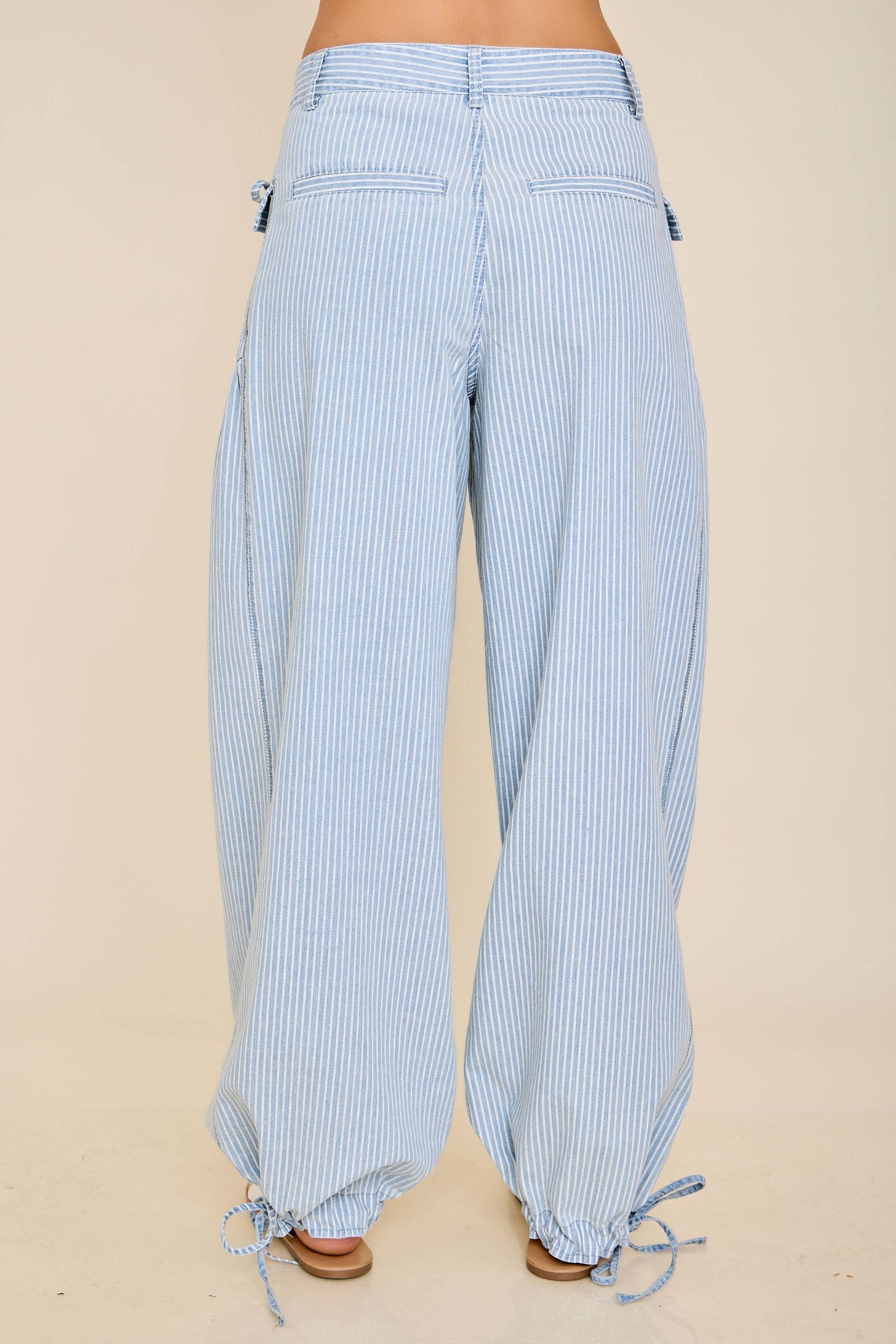 Striped Balloon Cargo Pants