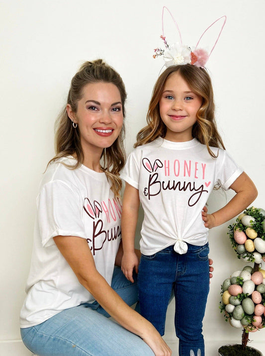 Mommy And Me Honey Bunny Knot Hem Top