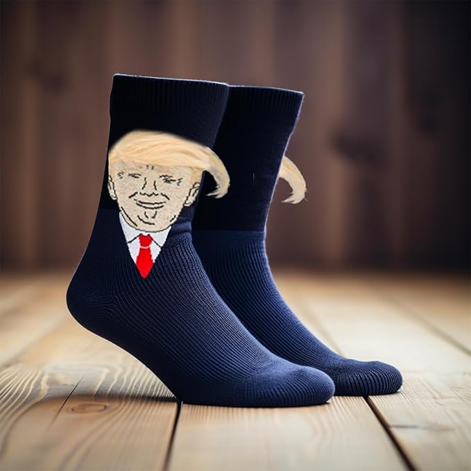 Novelty MAGA Socks w/Comb