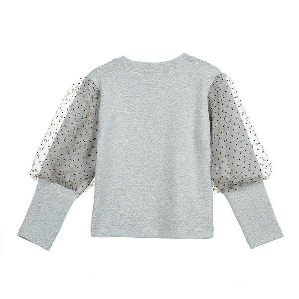 Mesh Polka Dot Top