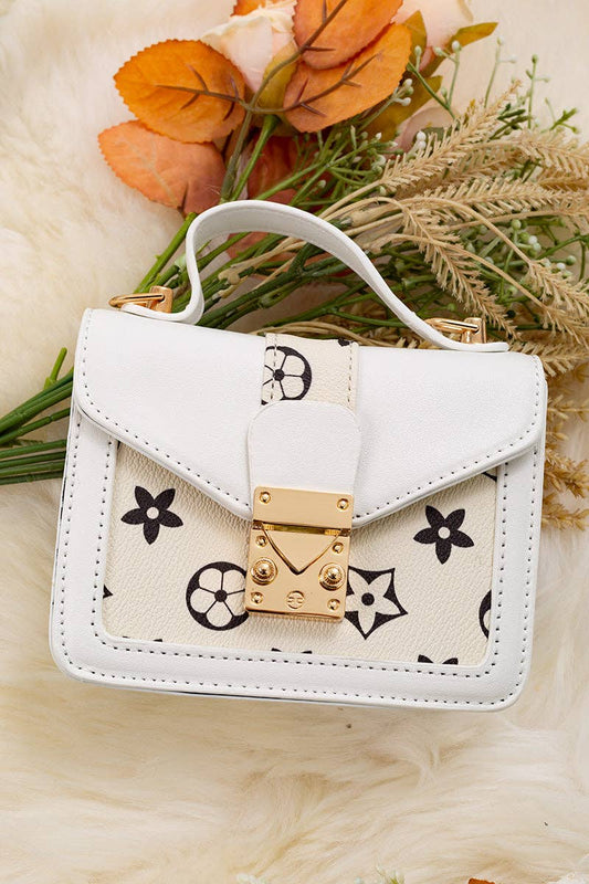 Girls White & Cream Purse