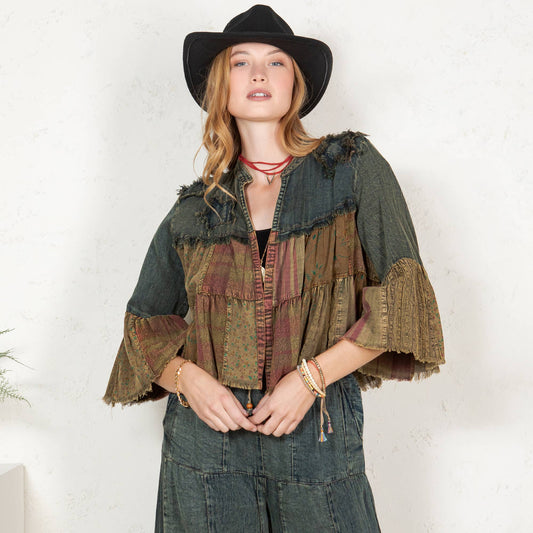 Gravel Cropped Shrug
