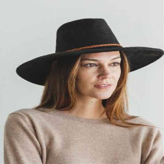 Wide Brim Suede Hat