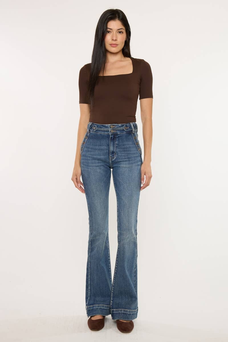 HIGH RISE FLARE JEANS KanCan