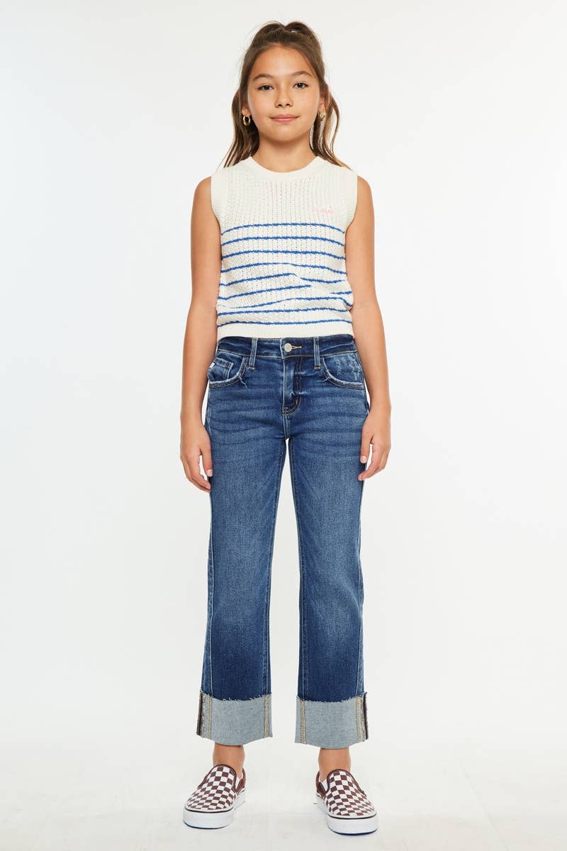 KanCan YOUTH MID RISE CROP STRAIGHT